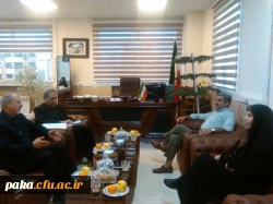 جلسه ریاست محترم پردیس امیرکبیر سرکار خانم دکتر عطایی با خیر محترم جناب آقای ایزدبین جهت توسعه فضای خوابگاه پردیس 2