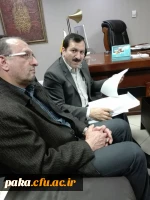 جلسه ریاست محترم پردیس امیرکبیر سرکار خانم دکتر عطایی با خیر محترم جناب آقای ایزدبین جهت توسعه فضای خوابگاه پردیس 2